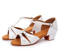 IKFGTJRE Zapatos Baile Latino Mujer Zapatos de Baile Latino for Mujer, 1 par, Zapatos a la Moda for niños, actuación PU for niñas para Bailar(1,39)