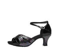 IKFGTJRE Zapatos Baile Latino Mujer Zapatos de Baile salón for niñas y Mujeres, Zapatos Latino Tango con tacón 3,5 cm/5, cm, Color Plateado, Dorado, Negro Azul, Venta al por Mayor para Bailar(Red,36)
