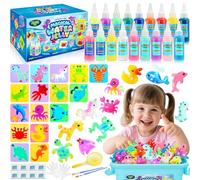 iKidiki Aqua Gelz, Juguetes Niña Niño 4 5 6 7 8 Años Elfos Magicas Niñas Juegos Creativos Natale Regalo para Niños 3-9 Años Juego Magic Gel Kit con 18 Colores y 16 Unicorno Dinosauro Formas