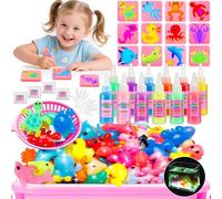 iKidiki Magic Aqua Gelz, Manualidades Niños 4 5 6 7 8 9 10 Años Juguetes Niña 5 6 7 8 9 Años Kit de Gel de Agua para Niños Regalo Niño Niña 6-12 Años Juego Manualidades Regalos Navidad Cumpleaños