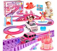 iKidiki Pista FlexIBLE Unicornios y Tiburón para Niñas 3-8 Años - Regalo Cumpleaños