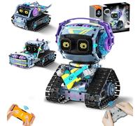 IKIDSUN Robots Técnicos Control Remoto para Niños, Robot de Carrera RC 3-en-1 STEM con App, Robot de Construcción Programable, Ideas de Regalo para Niños y Niñas de 8 a 12 Años