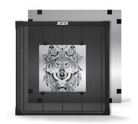 iKier Laser Honeycomb - Placa de panal de abeja (500 x 500 mm, mesa de panal de metal con escalas, disipación rápida del calor y protección de escritorio, compatible con IKIER K1/K1 Pro/K1 Ultra/K1