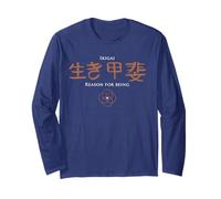 Ikigai - Camiseta de caligrafía Motivacional Zen Manga Larga