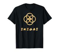 Ikigai - filosofía de vida japonesa - diseño dorado Camiseta