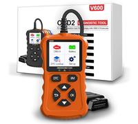 iKiKin Escáner OBD2 lector de códigos de diagnóstico automático para todos los vehículos OBD II/EOBD, herramienta de diagnóstico con lectura de memoria de error (naranja)