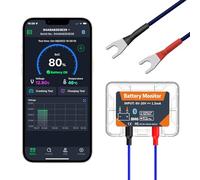 iKiKin Medidor de prueba de batería automotriz de 12V,Monitor de bateríaBluetooth medidor de prueba de carga de batería de12V para automóviles de motocicleta deAutocaravana propietaria de Android iOS