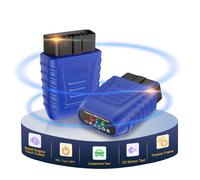 iKiKin OBD2 Bluetooth 5.0 Herramienta de Diagnóstico de Lector de Tarjetas a Bordo, Herramienta de Diagnóstico Completa Detección de Humo y Guía de Mantenimiento Prueba de Rendimiento (1PCS Azul)
