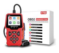 iKiKin Profesional OBD2 Diagnóstico y Motor Escáner con Compatibilidad Universal para Todos los Vehículos OBDII/EOBD Lector de Código Premium con análisis de Datos en Tiempo Real (Rojo)