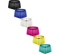iKingsky Bolsa de hombre Retro Ropa interior de encaje Suave Boxer Sexy Cintura baja Bulbo Calzoncillos para hombres, 6 unidades., M