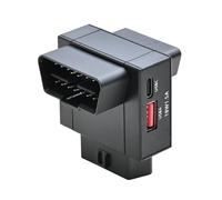 iKKEGOL Adaptador divisor OBD2, OBD II de 16 pines, 1 macho a 2 hembra, cable de extensión con puertos de carga USB y USB-C, divisor OBD2 Y de 2 vías, convertidor dual para escáner de diagnóstico