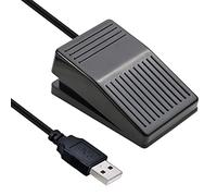 iKKEGOL Pedal de pie USB, control de juego USB de un solo pie, interruptor de pie programable con una tecla, teclado de ratón para videojuegos, empuje para hablar, transcripción HID