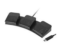 iKKEGOL - Pedal óptico USB de triple pie, control de interruptor óptico, 3 teclas, programa de tres botones, teclado de computadora, mouse, juego de acción HID