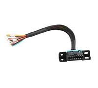 iKKEGOL Universal OBD2 OBD II 16 pines J1962F hembra para abrir cable trenzado Dash Port Pigtail arnés de cable fijo con soporte de montaje debajo del salpicadero 30 cm/12