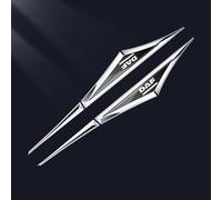 ikleu 2 pcs Car Insignia Logotipo Pegatinas, para DAF Pegatinas Laterales reemplazables Impermeable emblemas Accesorios,D/Black and Silver