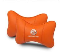 ikleu 2 pcs Reposacabezas Coche, para MG Navigation GS Almohada Soporte Cuello Alivio presión Cabeza Transpirable Accesorios Interiores,B/Orange
