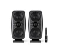 IK Multimedia iLoud MTM MKII - Pareja de monitores de estudio compactos de alta gama de nueva generación con corrección ARC integrada, emulación de altavoz y 100 W. Incluye micrófono ARC. Color negro