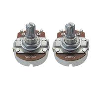 IKN 2 uds tamaño completo A500K potenciómetro cónico de audio potenciómetro de control de volumen de tono de guitarra con bayoneta L15mm eje dividido estriado corto