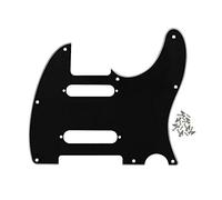 IKN 8 Hole SS Guitar Pickguard Front Scratch Plate con tornillos de montaje para estilo TL Nashville estándar, 3 capas negro/blanco/negro