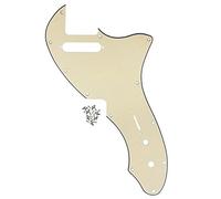 IKN - Placa de rasguño estilo reedición de golpeador TL Thinline de 12 orificios para tornillos, compatible con TL TE Thinline 69 RI USA, fabricado en EE. UU., Crema de 3 capas