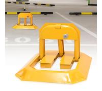 Ikodm 1 poste de estacionamiento plegable, poste de barrera con 3 llaves, bloqueo de aparcamiento con 4 tornillos de expansión, cerradura universal de aparcamiento, barrera de aparcamiento para