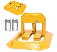 Ikodm 1 x bloqueo de aparcamiento plegable, postes de aparcamiento con 3 llaves, angolo di arco, design a rotolo, resistente agli urti, colore giallo