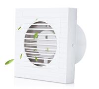 Ikodm 150 mm Ventilador extractor de baño aire para cocina, baño y sótano, Silencioso, incluye tornillos y tacos, color blanco