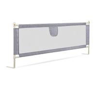 Ikodm 2 barandillas de cama para niños, 2 unidades, 200 cm, altura regulable de 64 - 96 cm, protección contra caídas, barandilla para cuna, barandilla para cuna de bebé, color gris