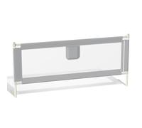 Ikodm Barrera de Cama para niños, 180 cm, Altura Regulable de 64 a 96 cm, protección contra caídas, para cunas, Rejilla de Cuna Segura, fácil de Montar, Gris