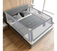 Ikodm Barrera de cama para niños, 2 x 200 cm y 1 x 180 cm, barrera de protección de la cama regulable de 64 - 96 cm, protección contra caídas, barandilla para cunas, barandilla para cuna de bebé,