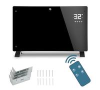 Ikodm Calefacción eléctrica de 2000 W, convector, radiador eléctrico, calefactor de pie eléctrico, calefacción por infrarrojos con mando a distancia, termostato y control de aplicación, montaje en