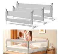 Ikodm Cama con somier de 200 cm x 1 + 180 cm x 1 cm, altura regulable de 72 a 86 cm, plegable a 180 grados, red aireada, fácil montaje, color gris