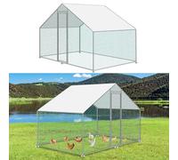 Ikodm Gallinero Exterior de Acero Galvanizado XL 3 x 2 x 2 m con Cerradura, recinto al Aire Libre para Aves de Corral, gallineros para jaulas de Pollo Conejos