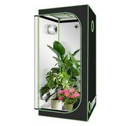 Ikodm Tienda de cultivo, 100 x 100 x 200 cm, 600D Oxford Grow Tent, armario de cultivo hermético y resistente al agua, invernadero aireado para cultivo en casa, cultivo en interiores