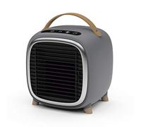 IKOHS Air Cooler Box Studio - Mini Enfriador de Aire, Climatizador, USB, Ventilador, Humidificador, Difusor de Aromas, Purificador, Portátil, Silencioso, Temporizador (Gris Mate)