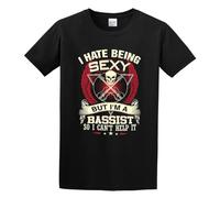 IKOKO Bass Guitar But I'm A Bassist Unisex 100% Cotton Short-Sleeve T-Shirts Black L