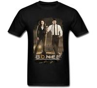 IKOKO Bones TV Show Poster For Menarge Unisex 100% Cotton Short-Sleeve T-Shirts Black L