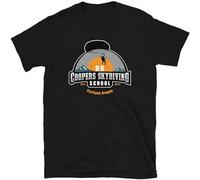 IKOKO Funny Conspiracy Theory D.B. Cooper Skydiving School Unisex 100% Cotton Short-Sleeve T-Shirts Black XXXL