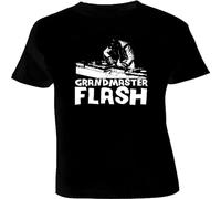 IKOKO Grandmaster Flash Unisex 100% Cotton Short-Sleeve T-Shirts Black M