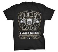 IKOKO Grossbull Immortal 1976 A Legend Was Born 40Th Unisex 100% Cotton Short-Sleeve T-Shirts Black M