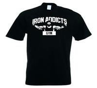 IKOKO Iron Addicts Gym CT Fletcher Mike Rashid Unisex 100% Cotton Short-Sleeve T-Shirts Black M