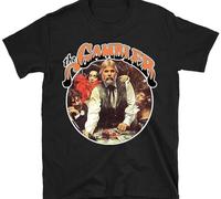 IKOKO Kenny Rogers The Gambler American Singer Rogers Country Music Unisex 100% Cotton Short-Sleeve T-Shirts Black L