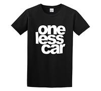 IKOKO One Less Car Environment Cycling Cyclist Bike Gift Present Birthday Unisex 100% Cotton Short-Sleeve T-Shirts Black XXXL