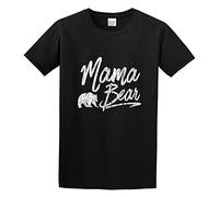 IKOKO Papa Bear Mama Bear Matching Family Unisex 100% Cotton Short-Sleeve T-Shirts Black M