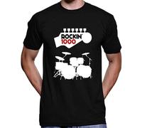 IKOKO Rockin 1000 Rocker Unisex 100% Cotton Short-Sleeve T-Shirts Black XXXL