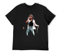 IKOKO Steve Perry Unisex 100% Cotton Short-Sleeve T-Shirts Black S