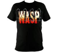 IKOKO W.A.S.P Barbed Wire Unisex 100% Cotton Short-Sleeve T-Shirts Black M