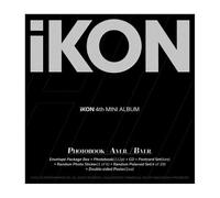 iKON FLASHBACK - Juego de 4º mini álbum de fotos de 2 versiones, libro de fotos de 112p + juego de tarjetas postales de 6p, 1 pegatina de fotos, juego Polaroid de 4 p + seguimiento sellado