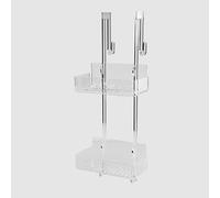 IKONA Estantería baño de plexiglás para el cristal de la ducha - sin tornillos visibles, a presión | Marco de plexiglás de 8 mm de grosor | Fabricado en Italia (L 26 x P 12 x H 65 cm)