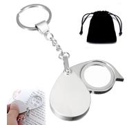 IKOPFLN 1 llavero lupa,Lupa decorativa,Lupa de lectura decorativa,Lupa colgante,para leer libros,periódicos,trabajar o viajar